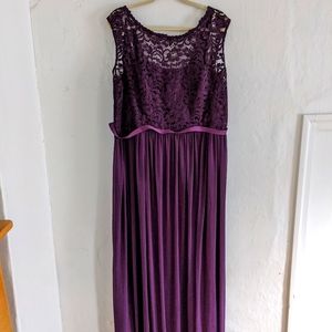 David's Bridal Plum Bridesmaid dress